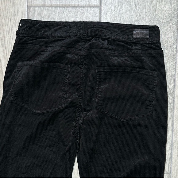 PAIGE HOXTON Ultra Skinny Black Velvet Corduroy Mid Rise Jeans 27 - Picture 9 of 10